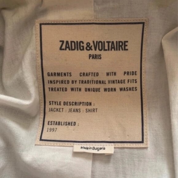 Zadig & Voltaire Marco Coat – Navy & Red Wool Blend – Size S - Picture 9 of 16